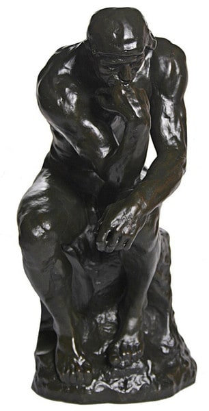 The Thinker Grande by Rodin Gates Hell Icon Sculpture Reproductions